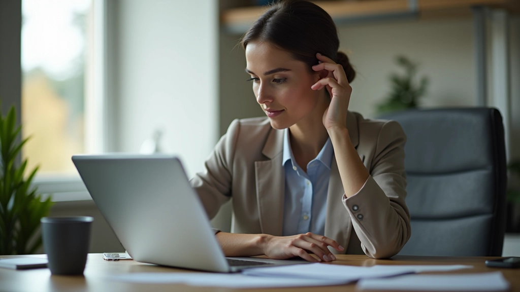 Personne travaillant avec concentration à son bureau